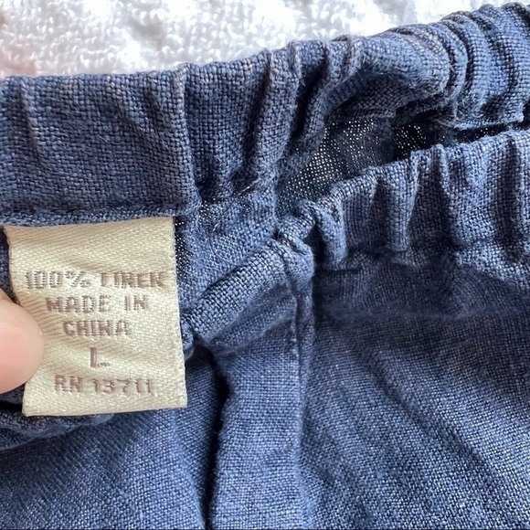 Woman’s 100%Linen Straight Leg Pants . Size L. - Picture 3 of 7